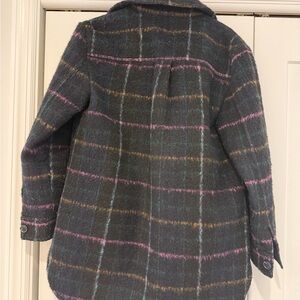 LOFT Multicolor Plaid Teddy Jacket